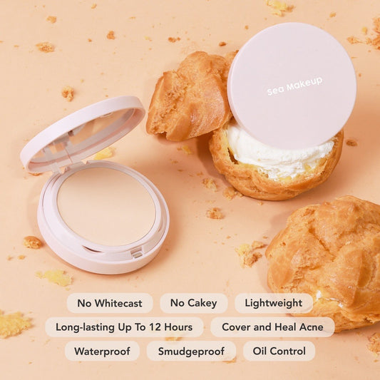 Sea Makeup Acne Cover & Smooth Two Way Cake Custard Choux | 9 g