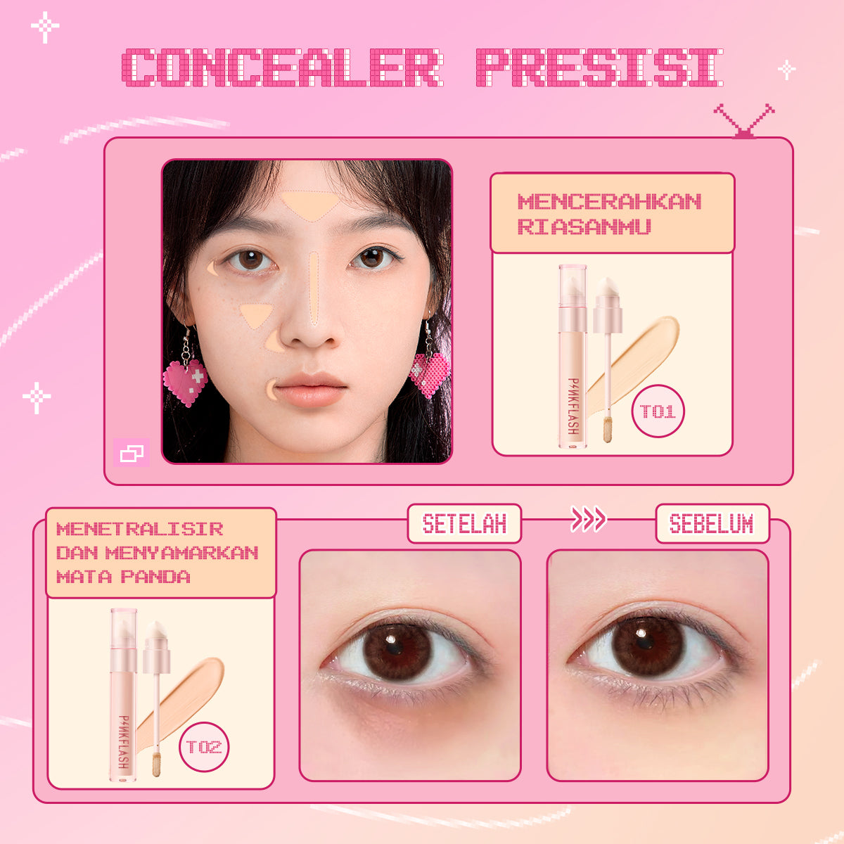 PINKFLASH LASTING MATTE CONCEALER PF-F04-T03