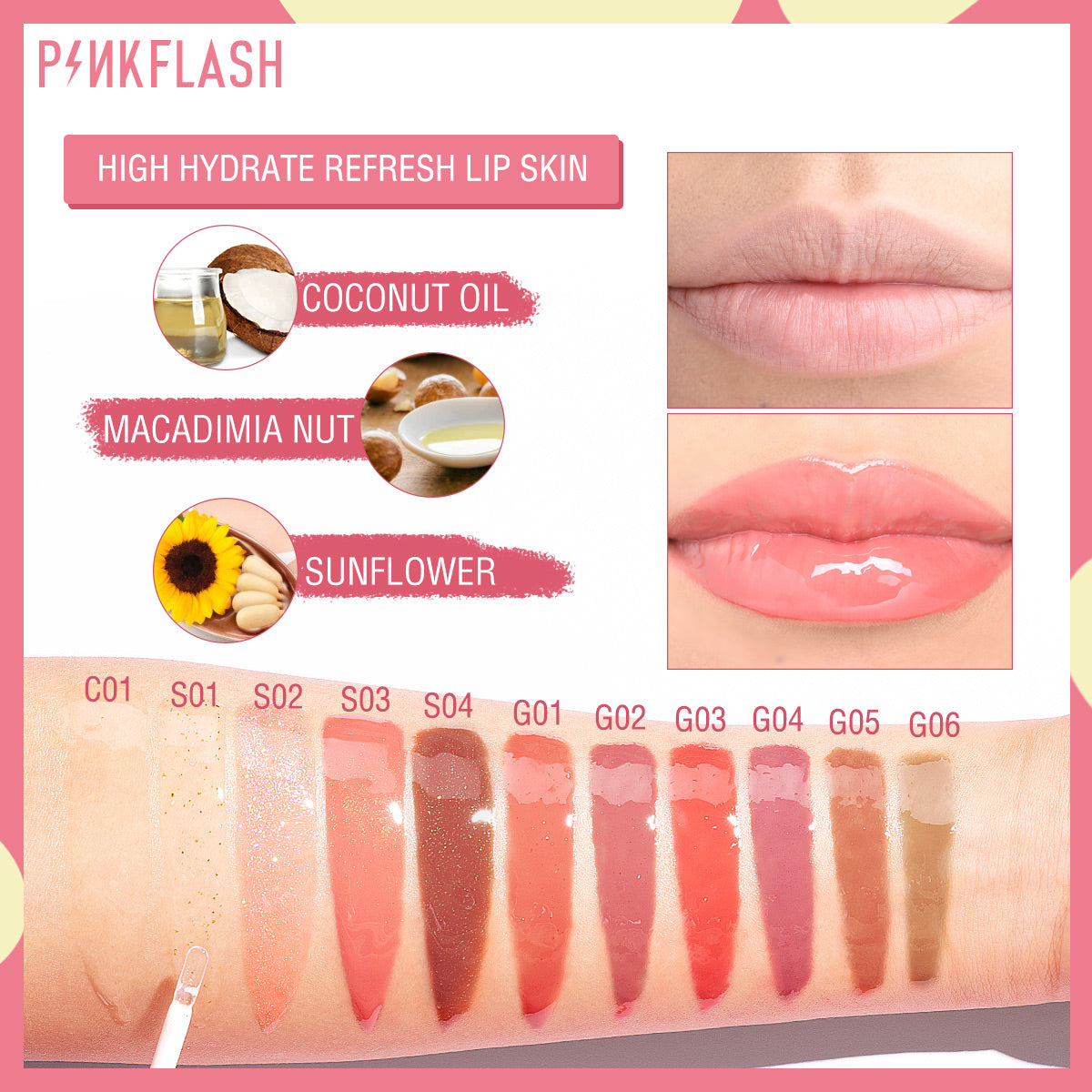 Pinkflash L02 Lasting Glossy Lip Gloss - G02