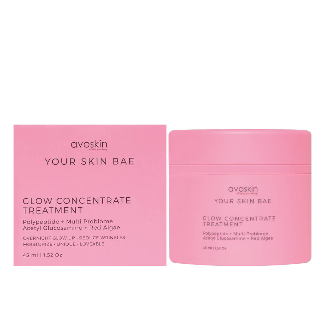 Avoskin Your Skin Bae Glow Concentrate Treatment Polypeptide + Multi Probiome + Acetyl Glucosamine + Red Algae | 45 ml