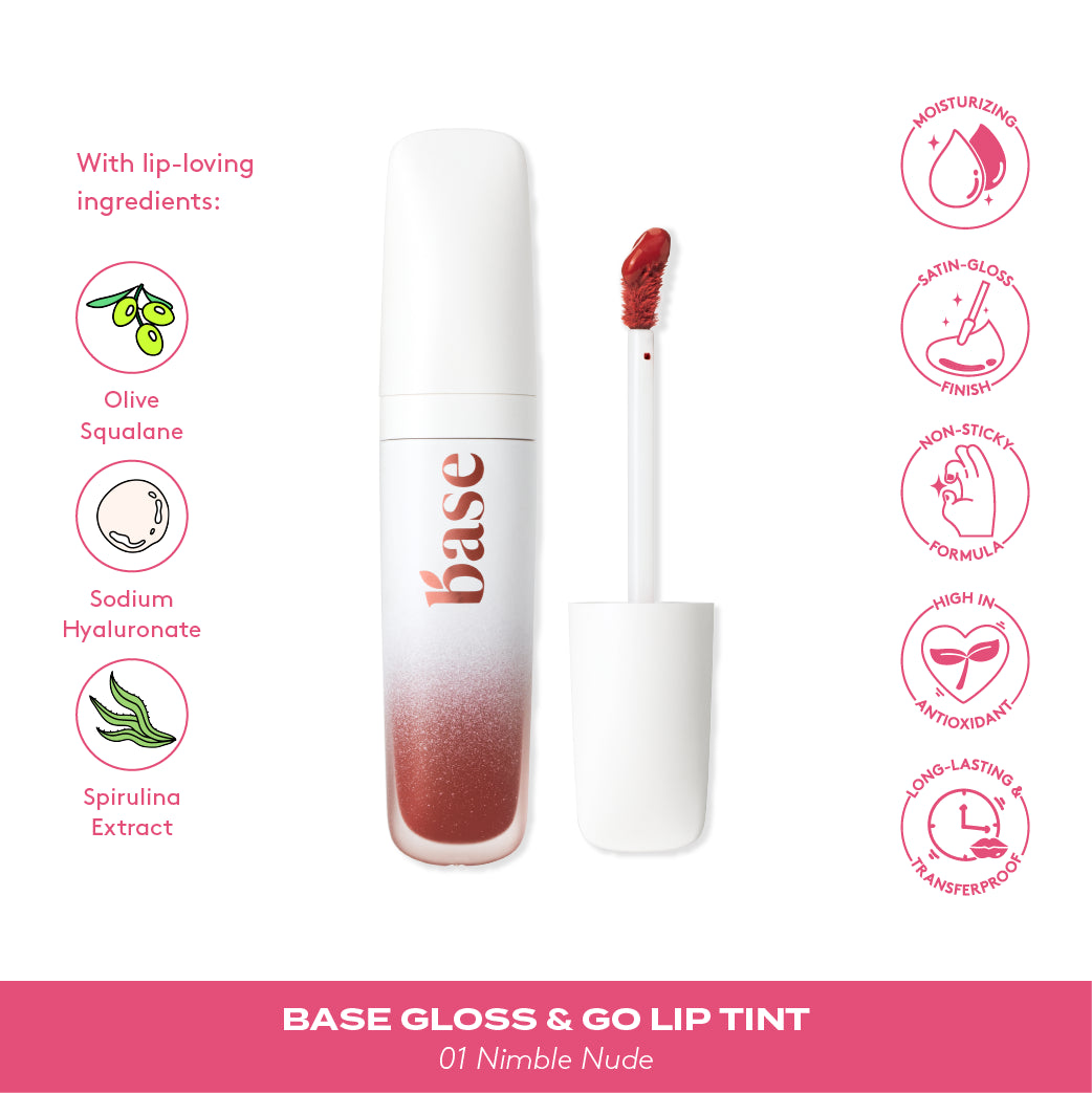 BASE Gloss & Go Lip Tint Nimble Nude