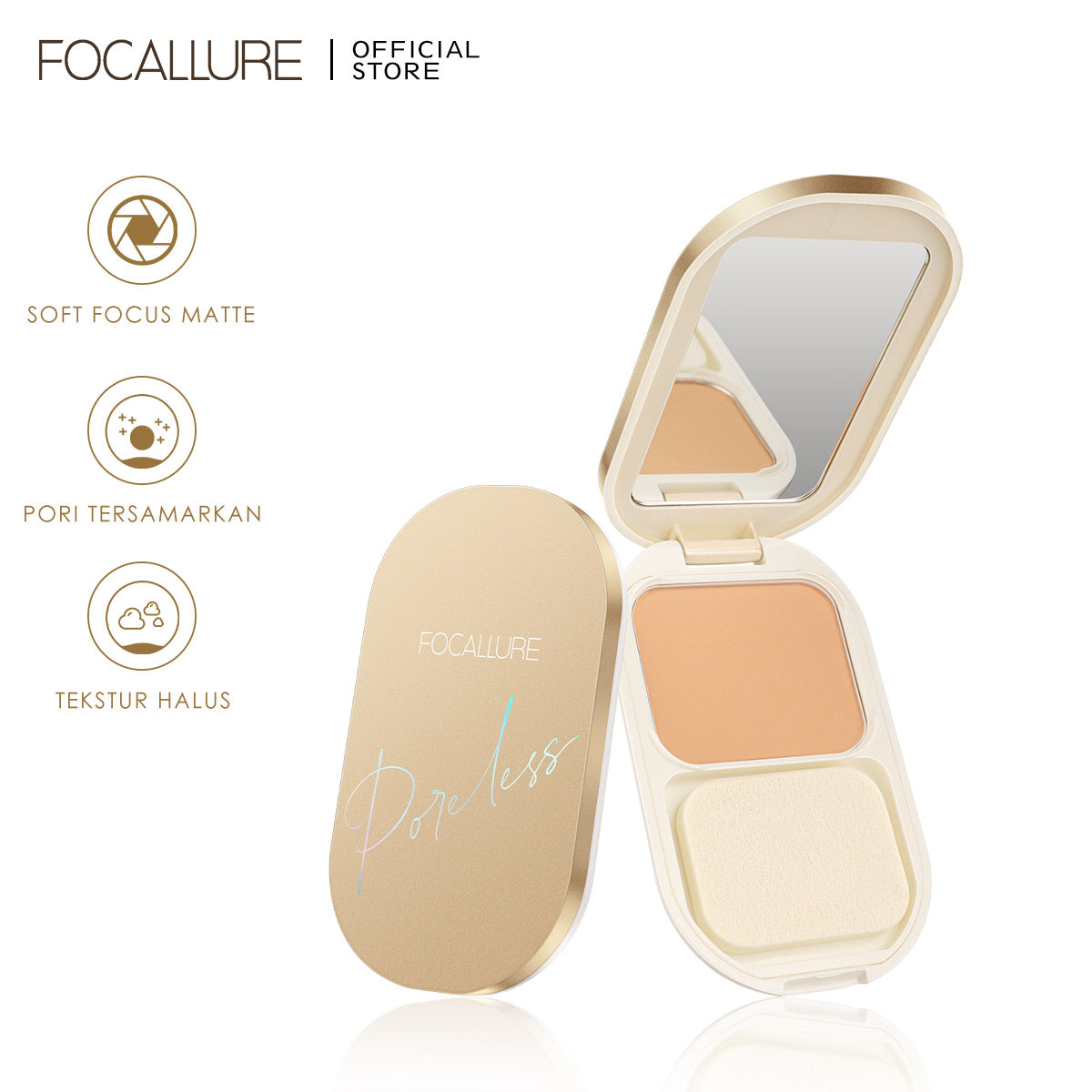 Focallure Lasting Poreless Compact Powder FA206 #202