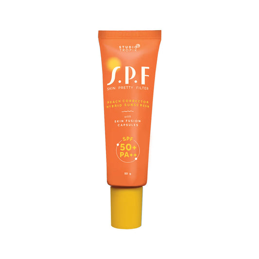 Studio Tropik Skin Pretty Filter SPF 50+ PA++ Correction Hybrid Sunscreen - Peach | 50 g