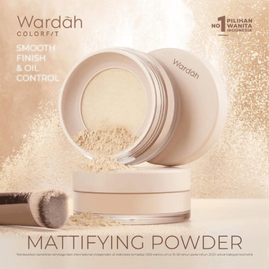 Wardah Colorfit Mattifying Powder - 23W Warm Ivory | 80 g