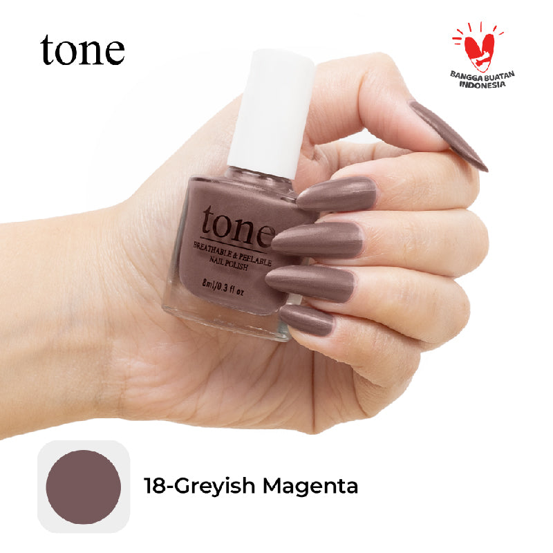 TONE Breathable and Peelable Nail Polish Neutral Palette Series 18