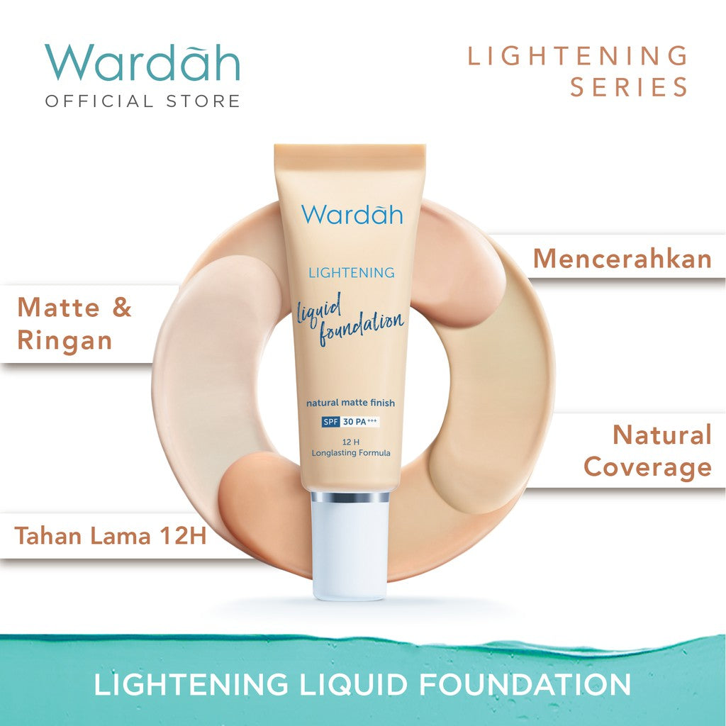 WARDAH Lightening Liquid Foundation - 04 Caramel | 25 ml