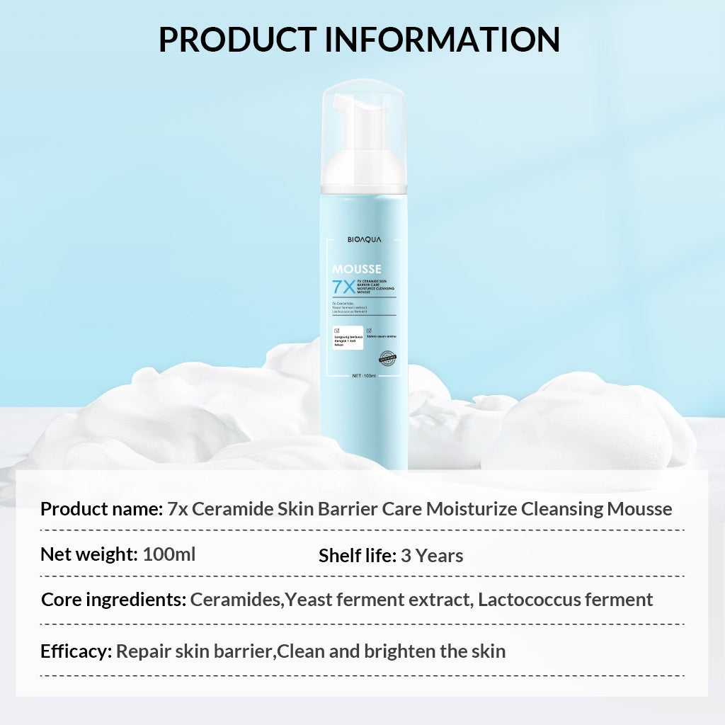 BIOAQUA 7x Ceramide Skin Barrier Care Moisturize Cleansing Mousse 100ml