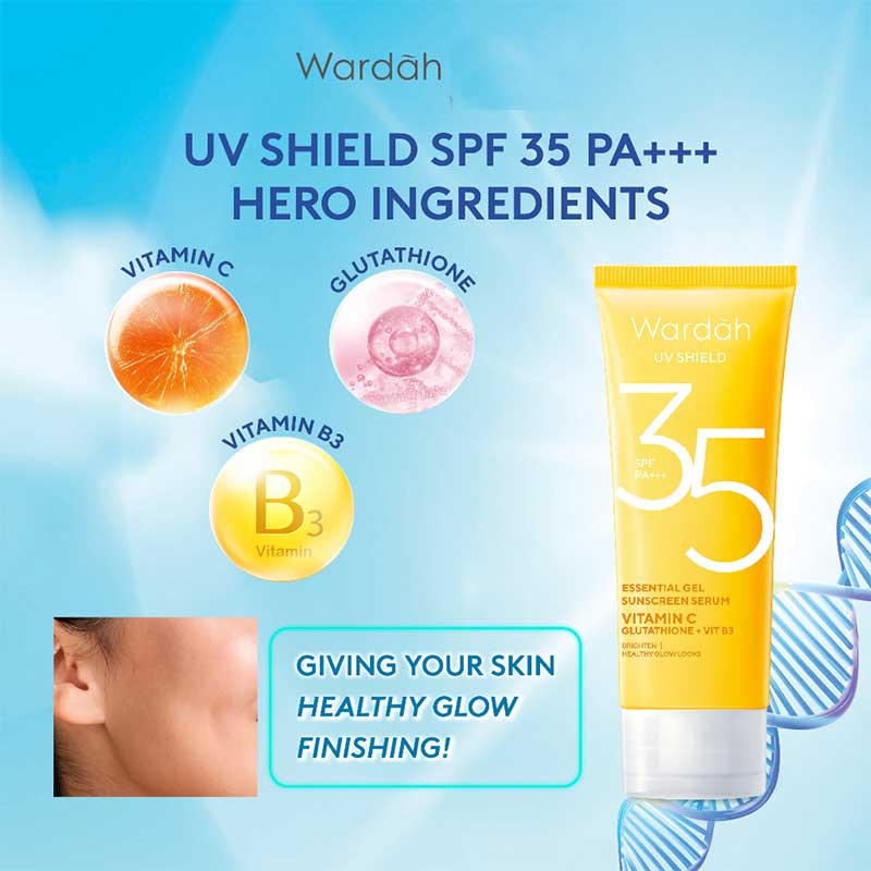 WARDAH UV Shield Essential Gel Sunscreen Serum SPF 35 PA+++ | 40 ml