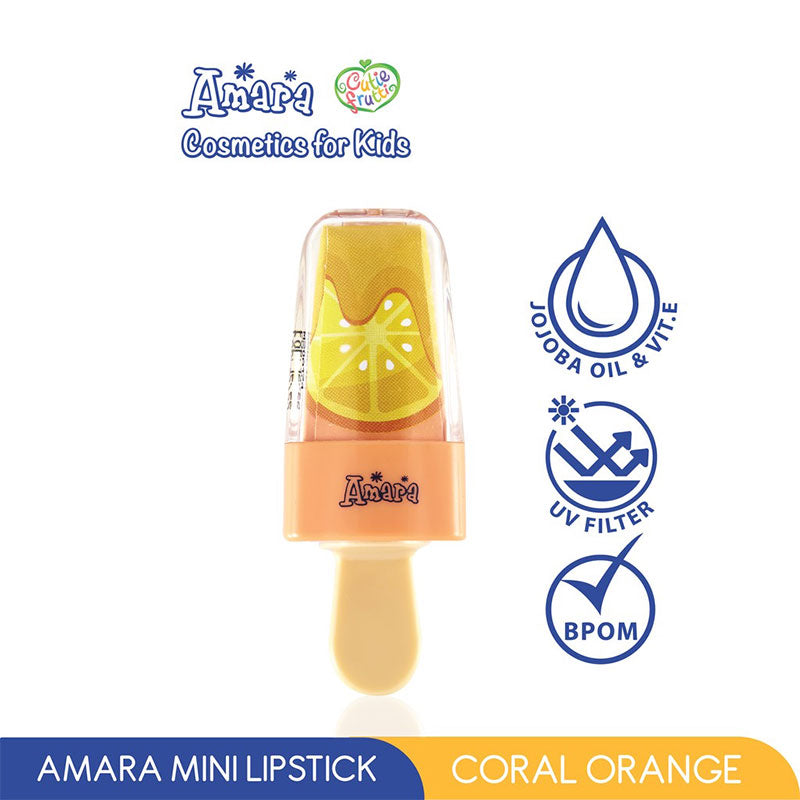 Amara Kids Mini Lipstick Coral Orange | 2.2 g