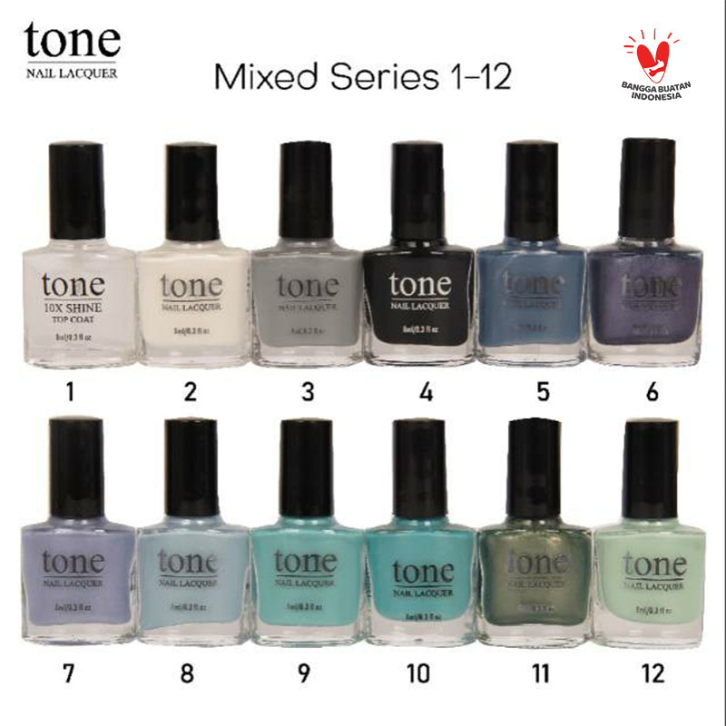 Tone Nail Polish Glossy Mixed Series (25-48) 1 box | 192 ml