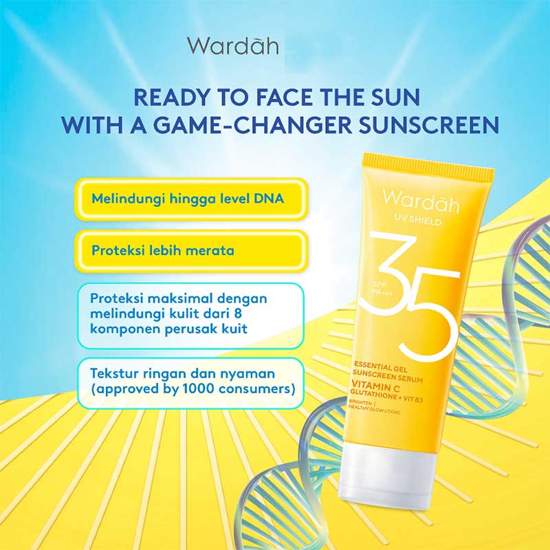 WARDAH UV Shield Essential Gel Sunscreen Serum SPF 35 PA+++ | 40 ml