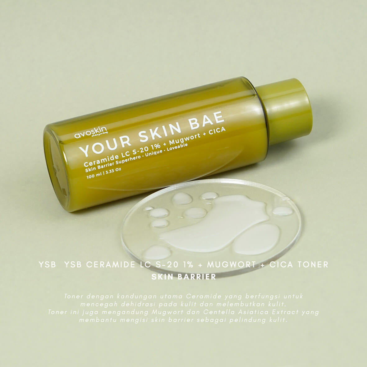 [Warehouse Sale] Avoskin Your Skin Bae Ceramide LC S-20 1% + Mugwort + Cica Toner 100 ml