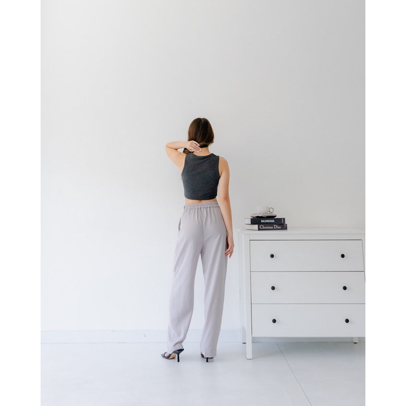 POÃME MARGO PANTS| HIGHWAISTED STRAIGHT LEG PANTS | Oat,L