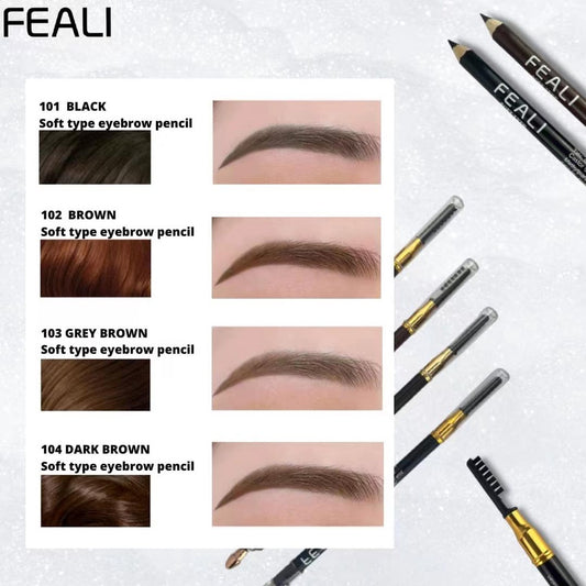 Feali Eyebrow Pencil 2 in 1 - 103. Grey Brown | 2.5gr