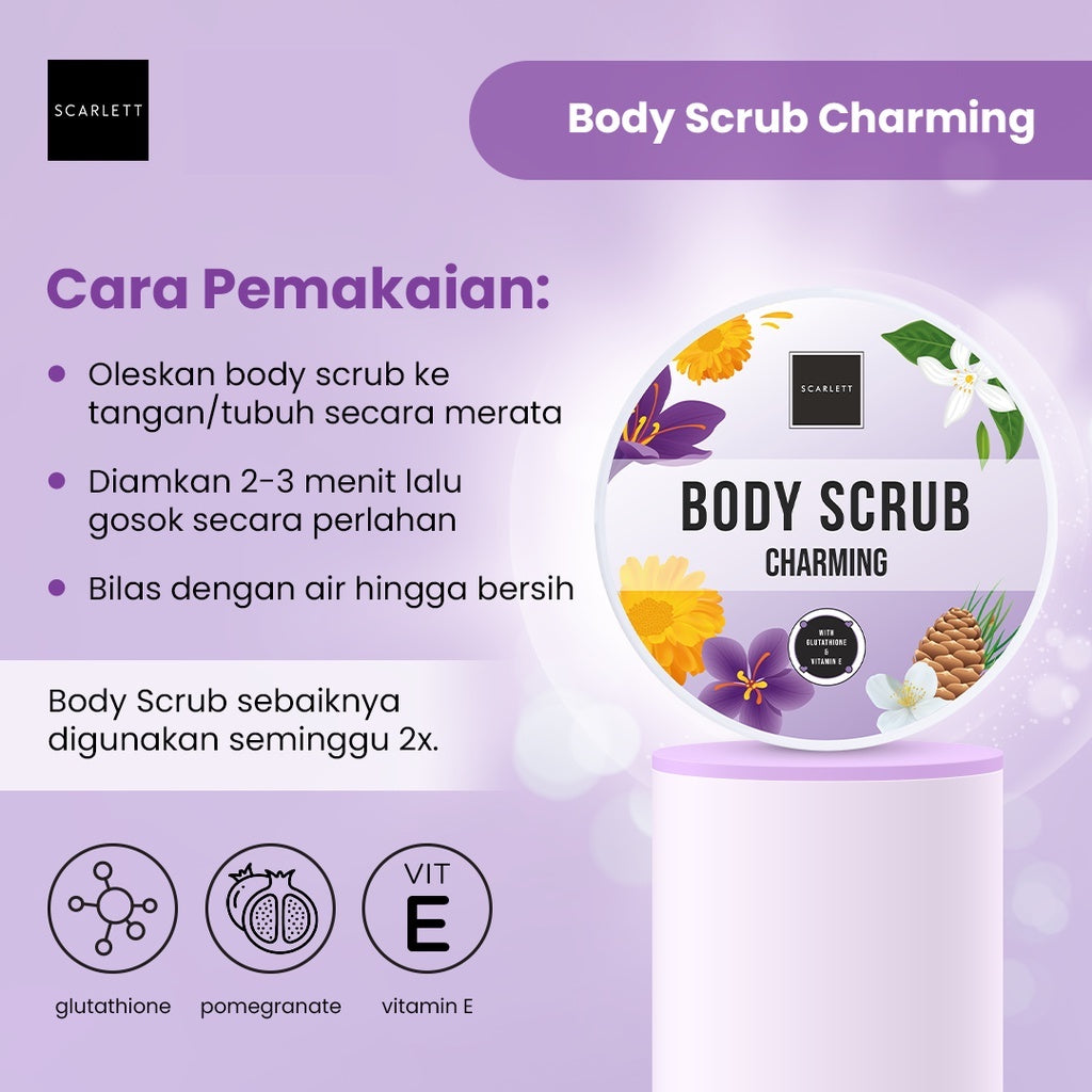 Scarlett Whitening Body Scrub Charming