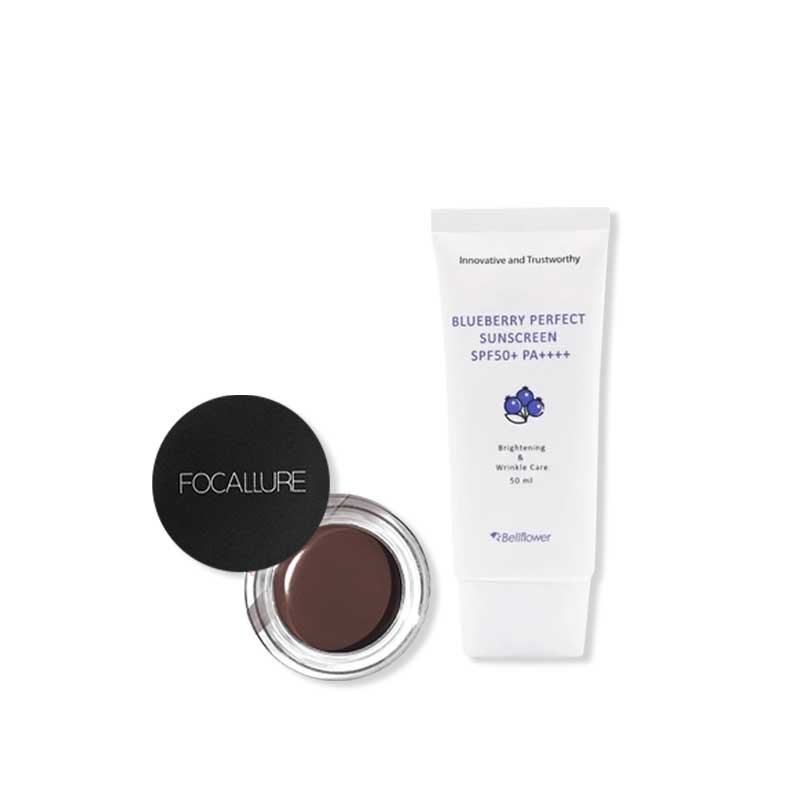 [Combo 1+1] Focallure Brows Gel Cream FA23 #5 + Free Bellflower Blueberry Perfect Sunscreen SPF 50+ PA++