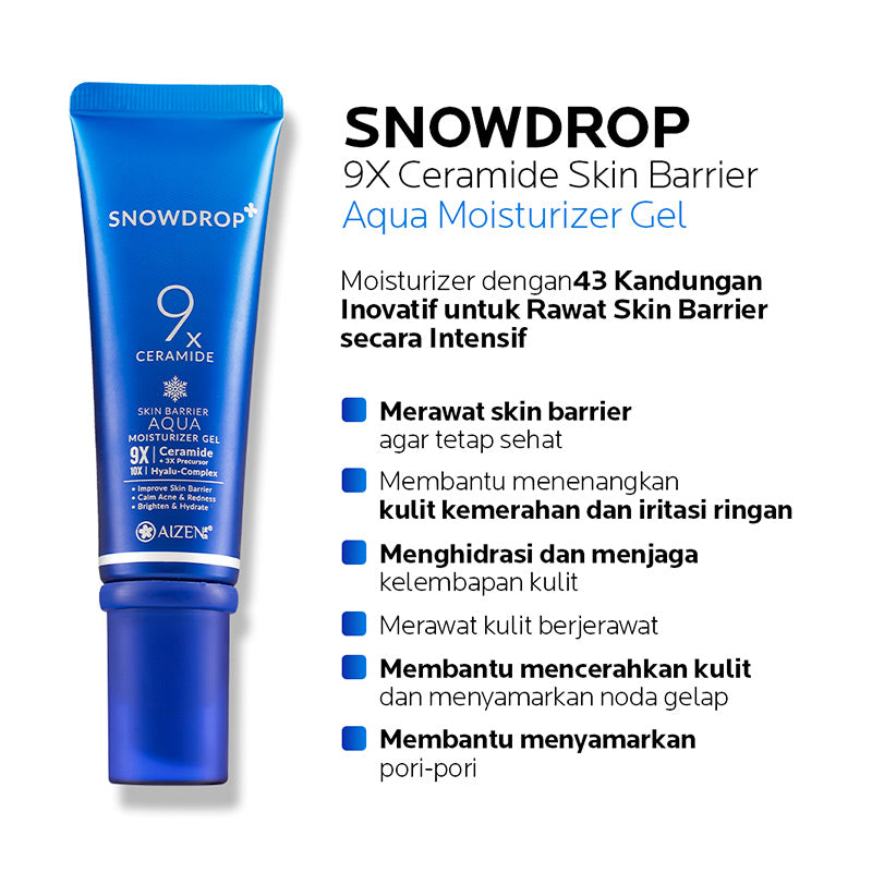 Aizen SNOWDROP 9X Ceramide Skin Barrier Aqua Moisturizer Gel | 50 gr