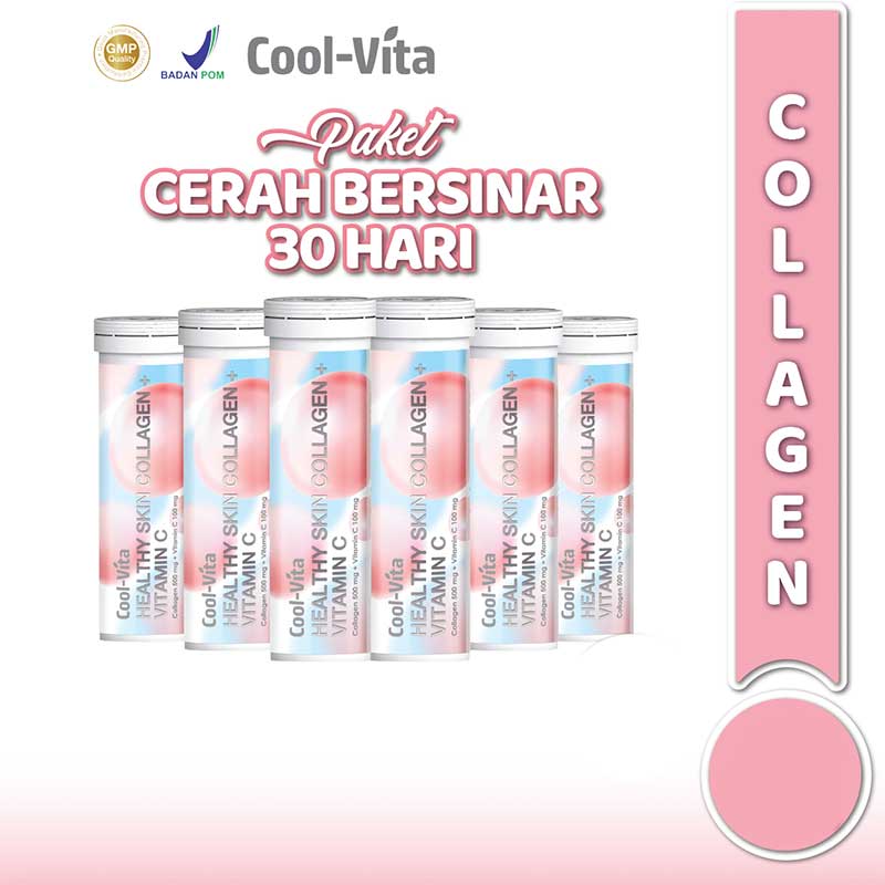 Coolvita Collagen Effervescent Vitamin 10 Tablets- 6 Botol