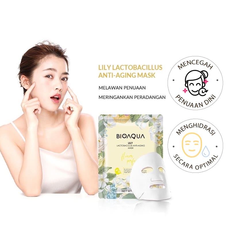 BIOAQUA Lily Lactobacillus Anti-Aging Mask 28g