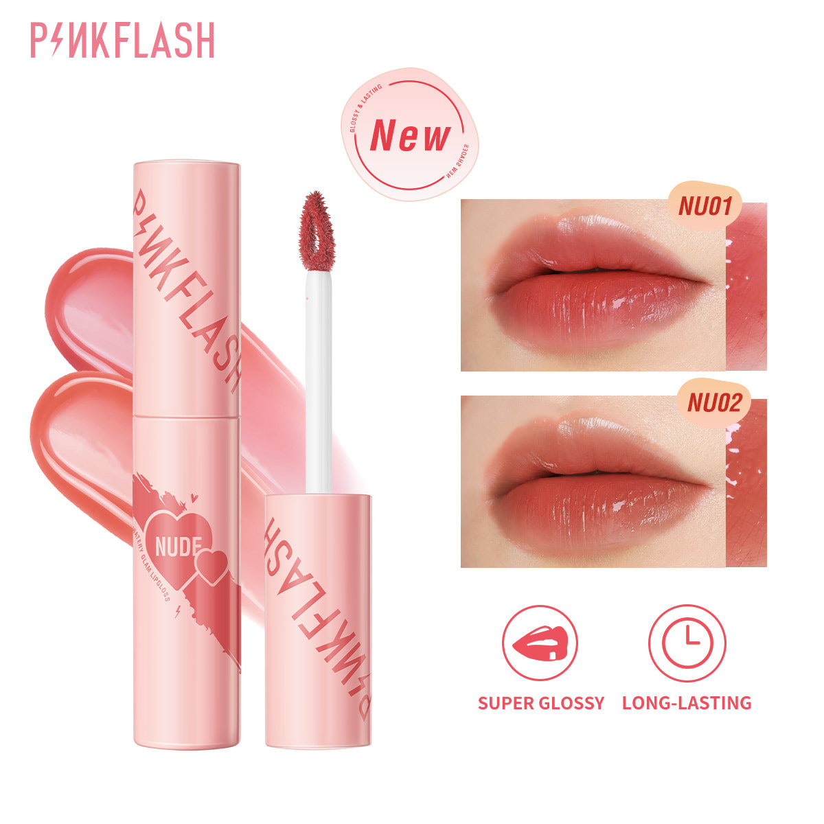 Pinkflash Watery Glam Lipgloss PF-L09 NU03