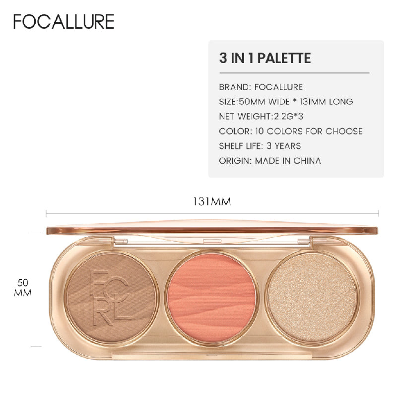 FOCALLURE 3 IN 1 PALETTE PP02