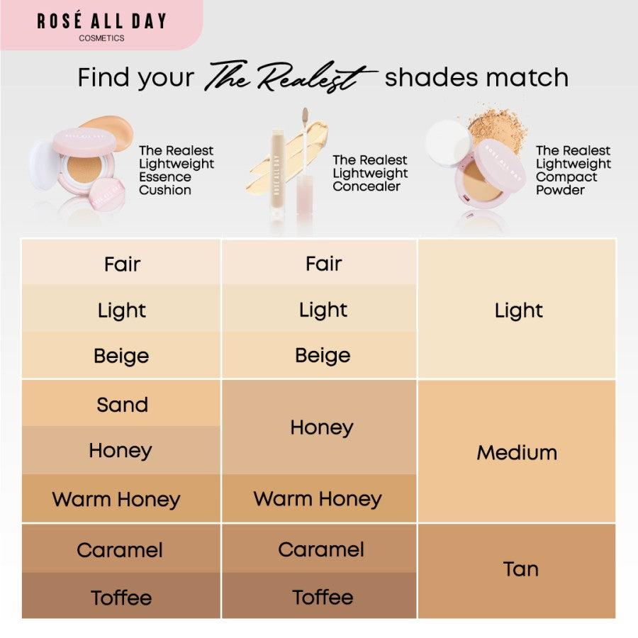 ROSE ALL DAY The Realest Lightweight Compact Powder - Tan