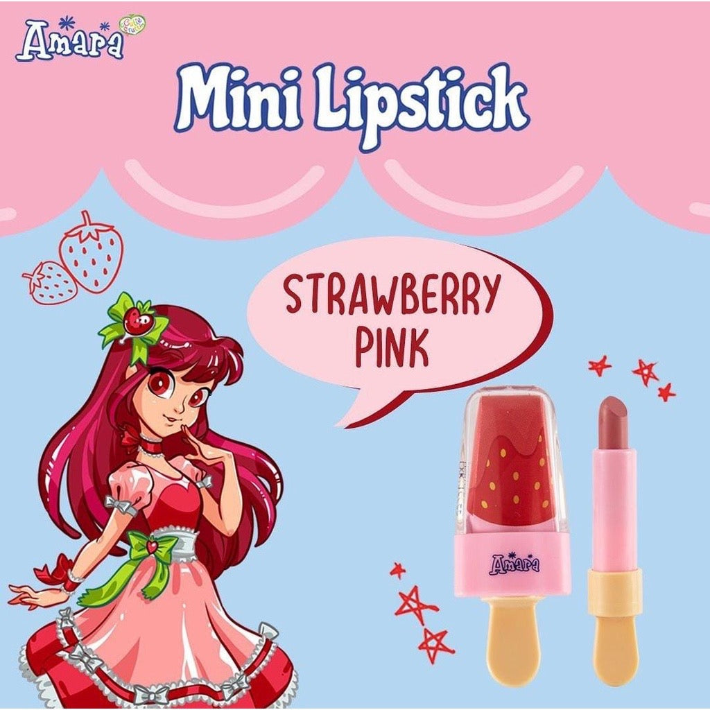 Amara Kids Mini Lipstick Strawberry Pink | 2.2 g