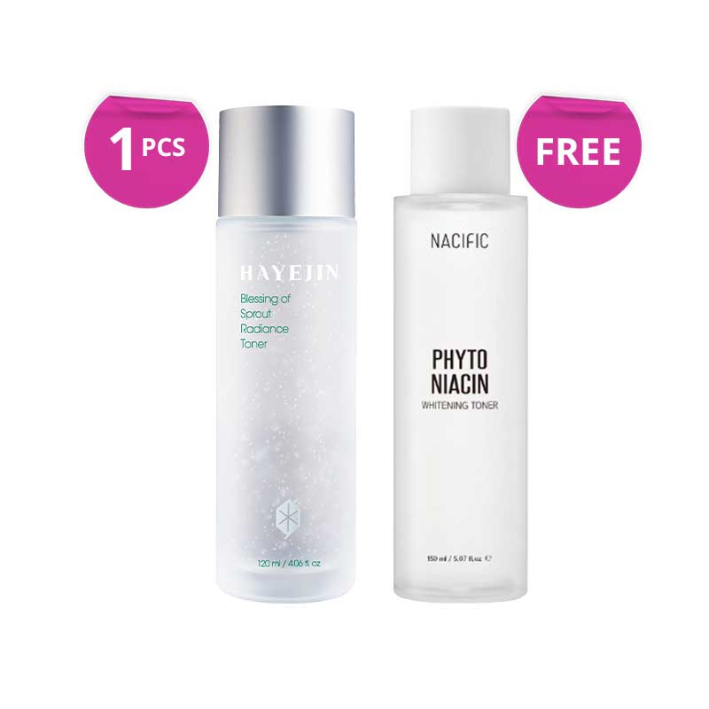 [Combo] HAYEJIN Blessing of Sprout Radiance Toner + Free Item NACIFIC Phyto Niacin Whitening Toner