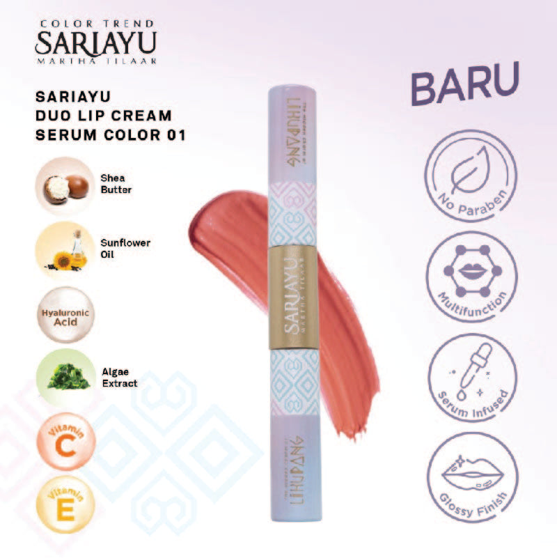 SARIAYU COLOR TREND LIP CREAM SERUM 01| 3ml