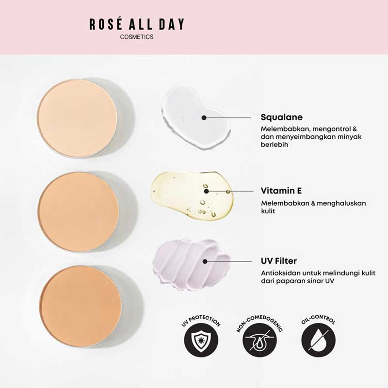 ROSE ALL DAY The Realest Lightweight Compact Powder - Medium