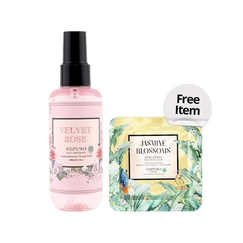 [Combo] Careso Body Fragrance - Velvet Rose | 100 ml + Free Careso Body Lotion Jasmine Blossom