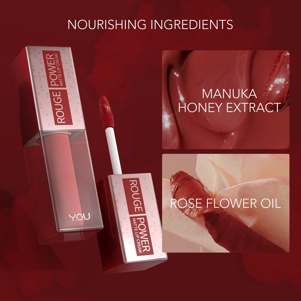 Y.O.U Rouge Power Matte Lip Cream -R346 Wishper