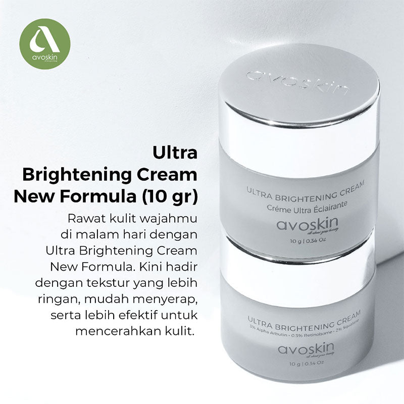 AVOSKIN Ultra Brightening Cream 3% Alpha Arbutin + 0.5% Retinolsome + 2% Squalane | 10 gr