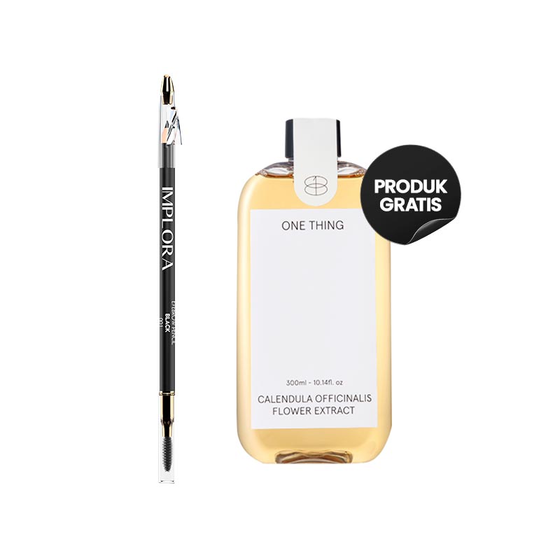 Combo 1+1 Implora Eye Pencil - Black + One Thing Calendula Officinalis Flower Extract | 150 ml