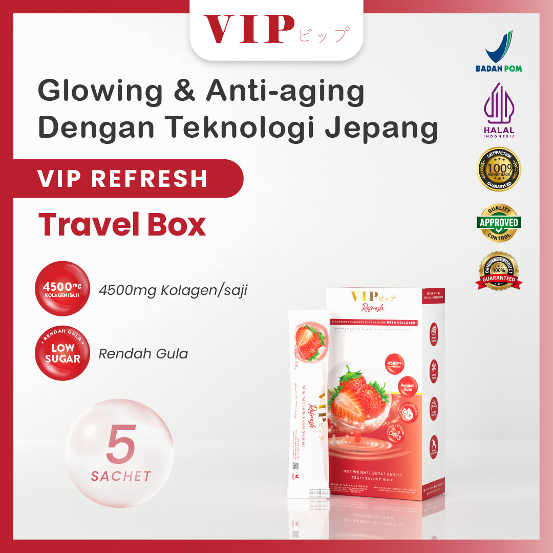 VIP Strawberry Fresh With Bird Nest Travel Box 5 Sachet | 75g