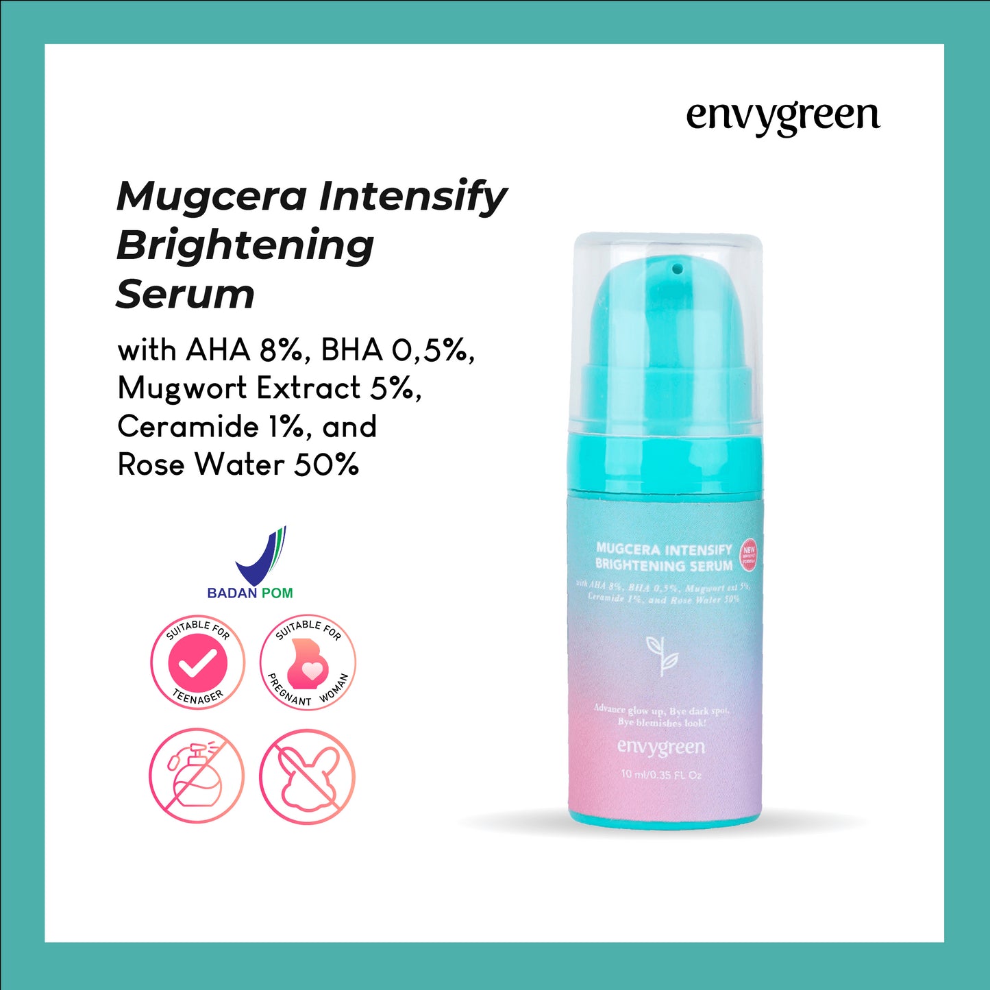 Envygreen Mugcera Intensify Brightening Serum AHA 8% | 10 ml