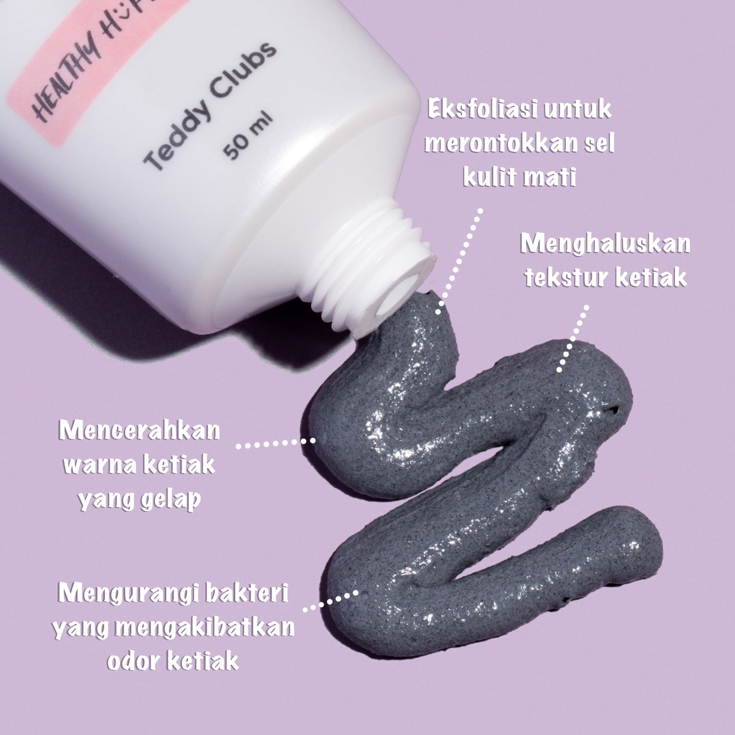 TEDDY CLUBS  Charcoal Underarm Mask & Scrub 50gr