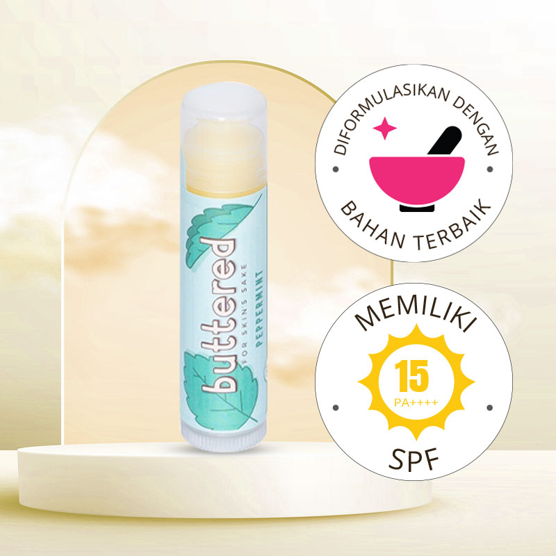 Buttered Premium Lip Balm SPF 15 - Peppermint