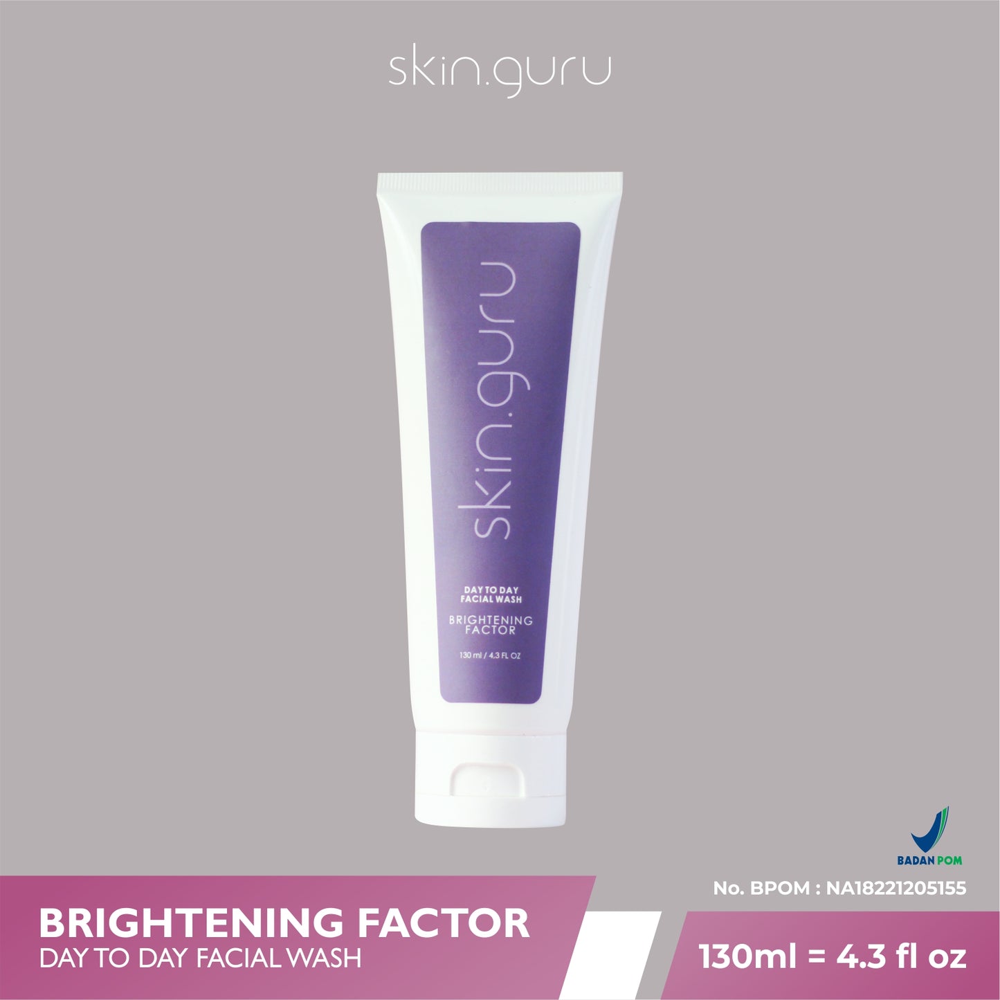 Skin.guru Brightening Factor Day To Day Facial Wash | 130 ml