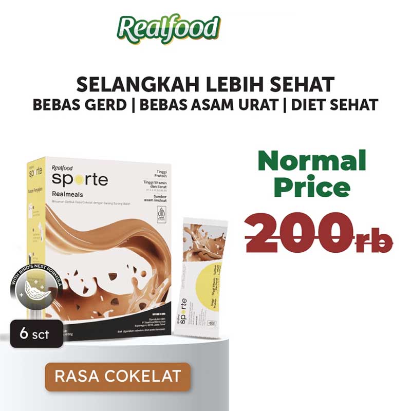 Realfood Sporte Realmeals Sereal Protein Bird's Nest - Cokelat (6 pcs) | 6 X 50gr