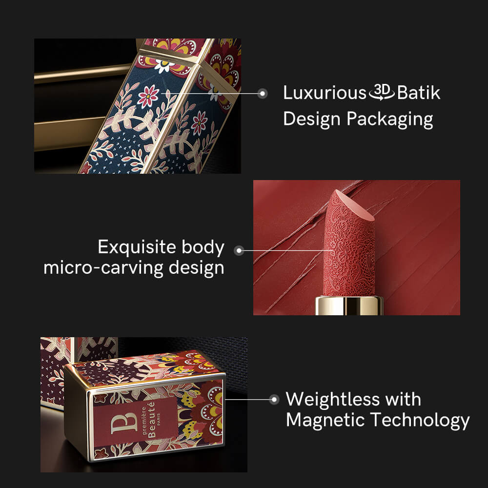 Premiere Beaute Batik Long-Lasting Matte Velvet Lipstick Yogya Rouge