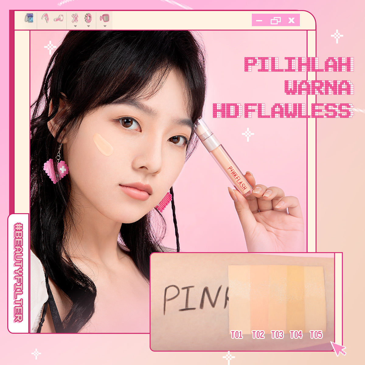 PINKFLASH LASTING MATTE CONCEALER PF-F04-T04