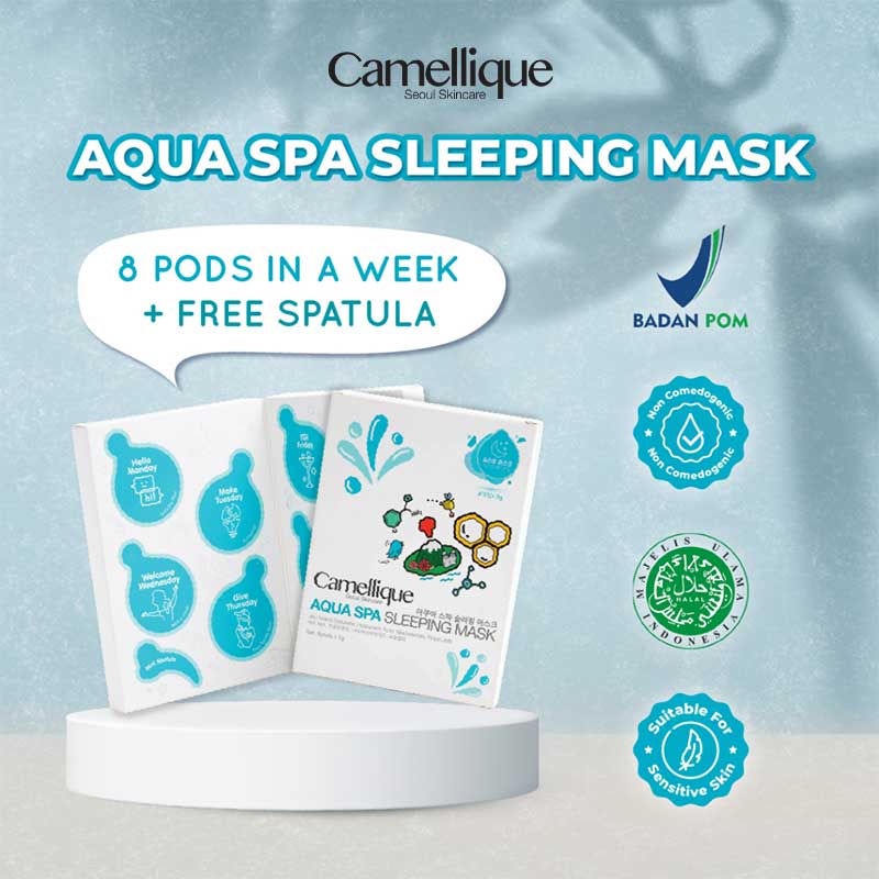 Camellique Masker Aqua Spa Hyaluronic Acid Sleeping Mask Korea 1 Box | 300gr