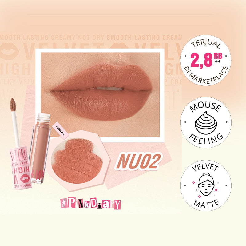 Pinkflash Silky Velvet Lip Cream PF-L04 NU02