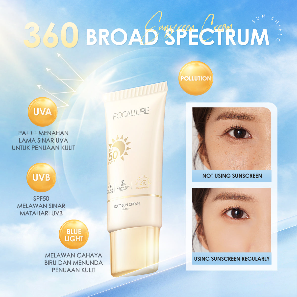 FOCALLURE SOFT SUN CREAM FA-SC23