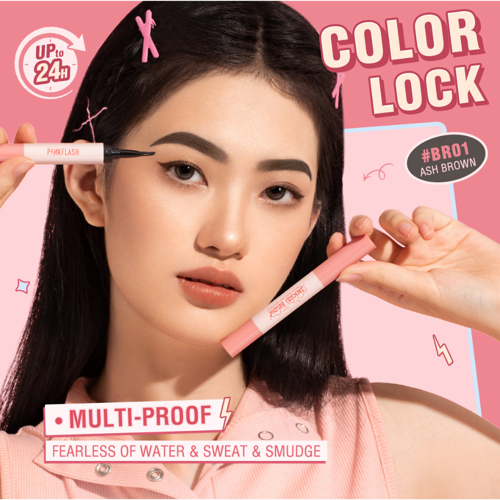 PINKFLASH SMUDGE PROOF BROW POMADE BR01