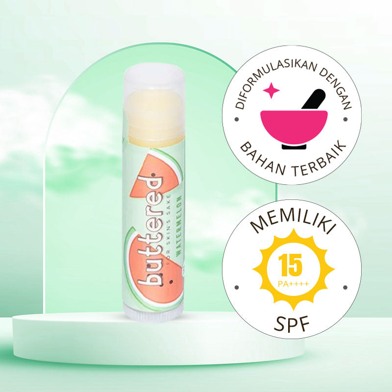 Buttered Premium Lip Balm SPF 15 - Watermelon