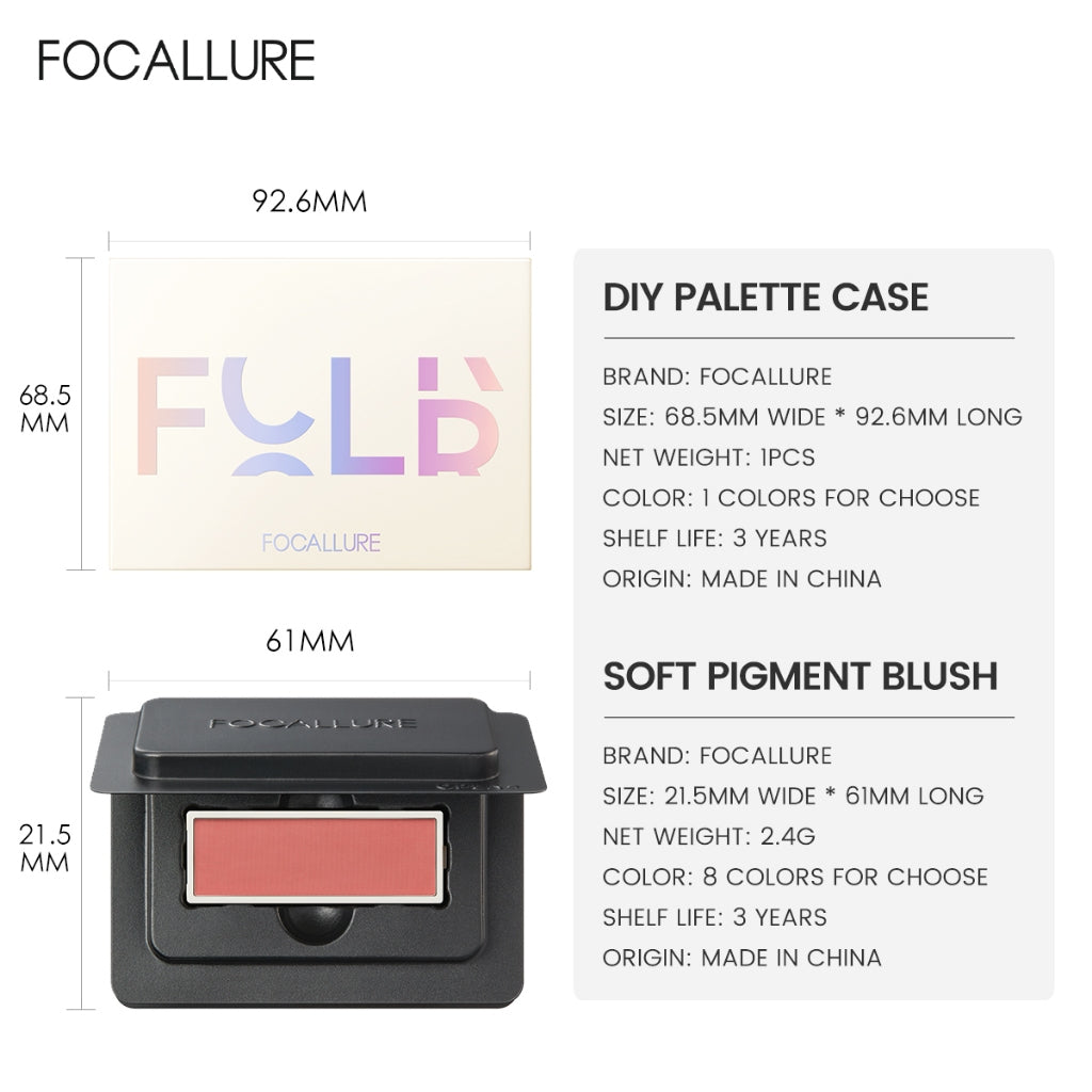 FOCALLURE SOFT PIGMENT BLUSH PP01