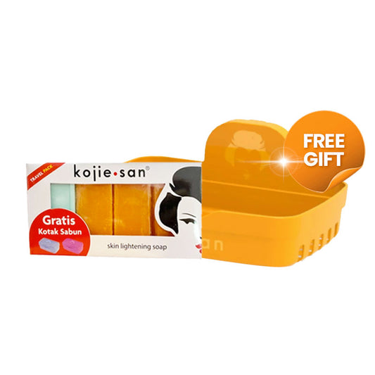 COMBO 1+1 Free Gift KOJIE SAN Kojic Acid Soap 6x20g Travel Pack