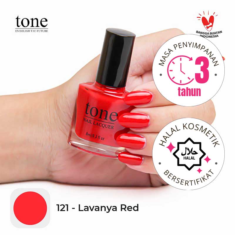 Tone Nail Polish Glossy Red Series 121 | 8 ml